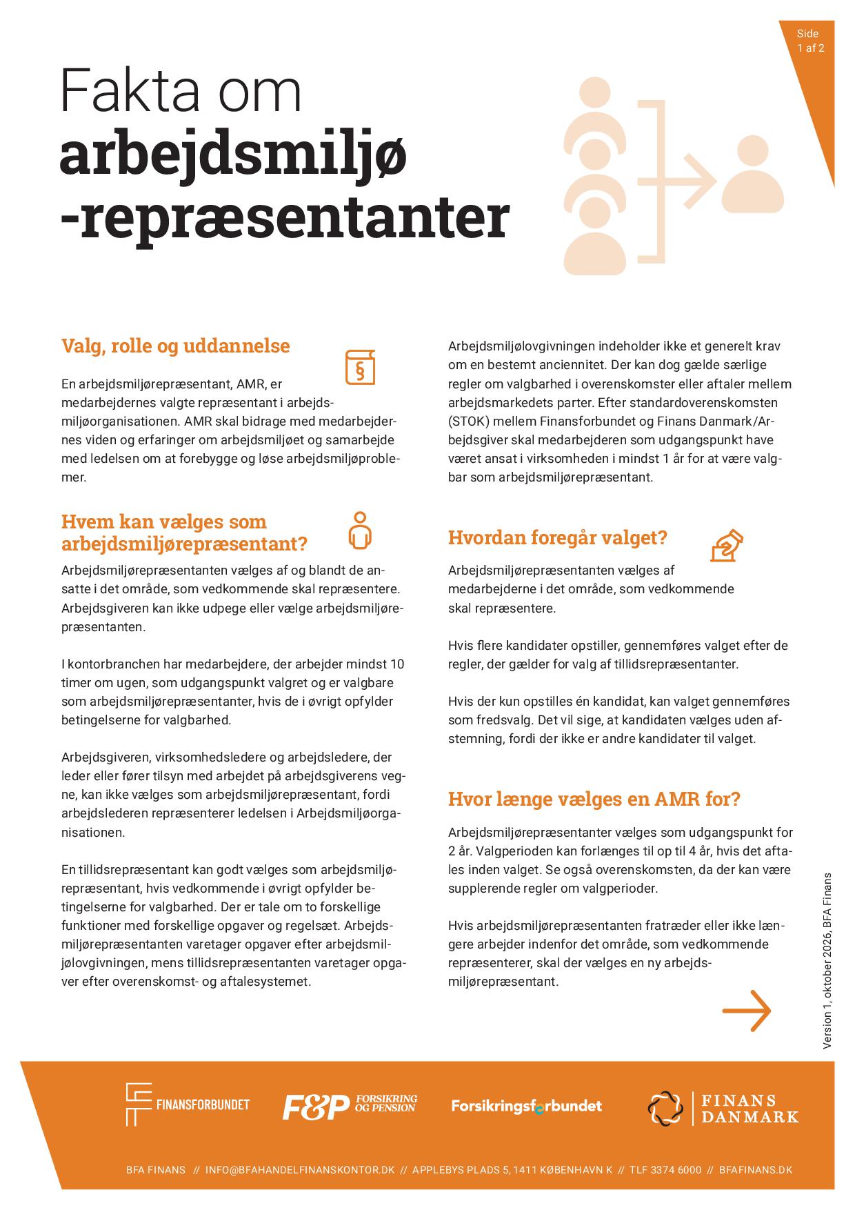 Fakta om arbejdsmiljørepræsentanter