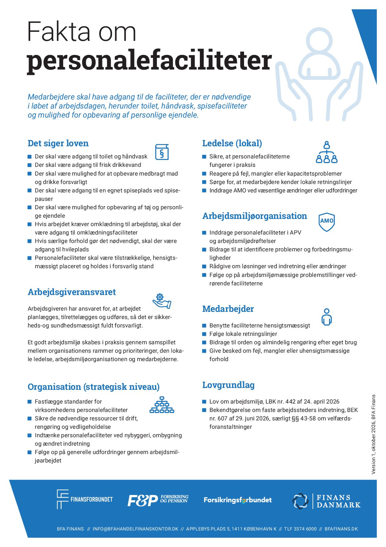 Fakta om personalefaciliteter